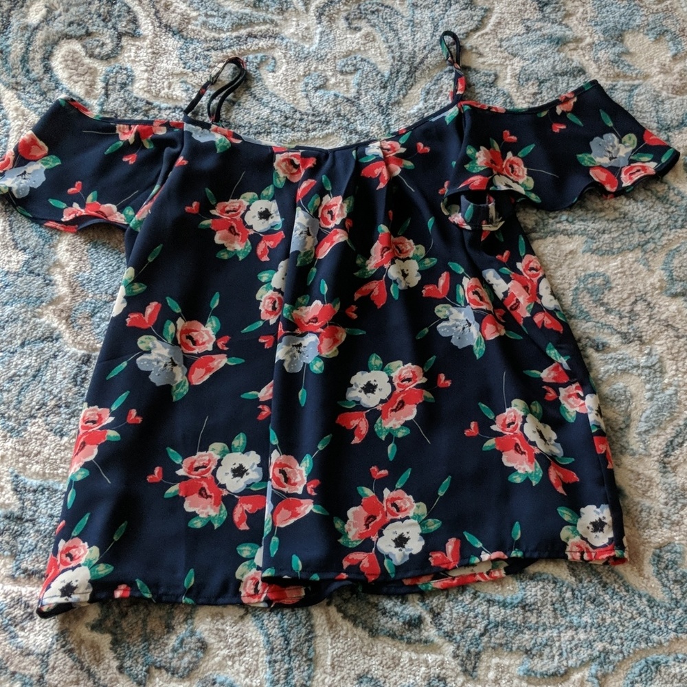 Floral off the shoulder blouse
